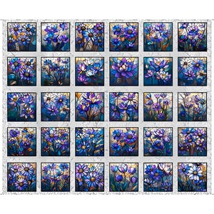 Panel de colcha Mosaic Blooms 31483-K de Morris Creative Group para QT Fabrics