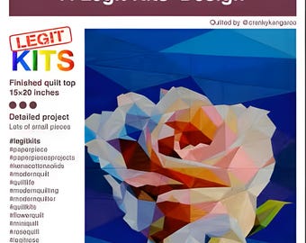 Legit Kit Rose Minil Foundation Paper Pieced Quilt Top Project - Pattern and Foundation Papers Only