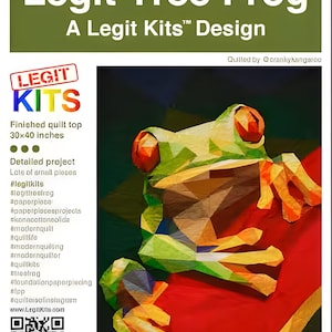 Progetto di trapunta con base in carta per patchwork "Legit Tree Frog Foundation" - Solo carta per modelli e base