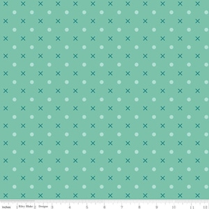 Bee Dots Wideback by Lori Holt for Riley Blake | Sea Glass Aqua | Priced/Sold in Half Yard Increments