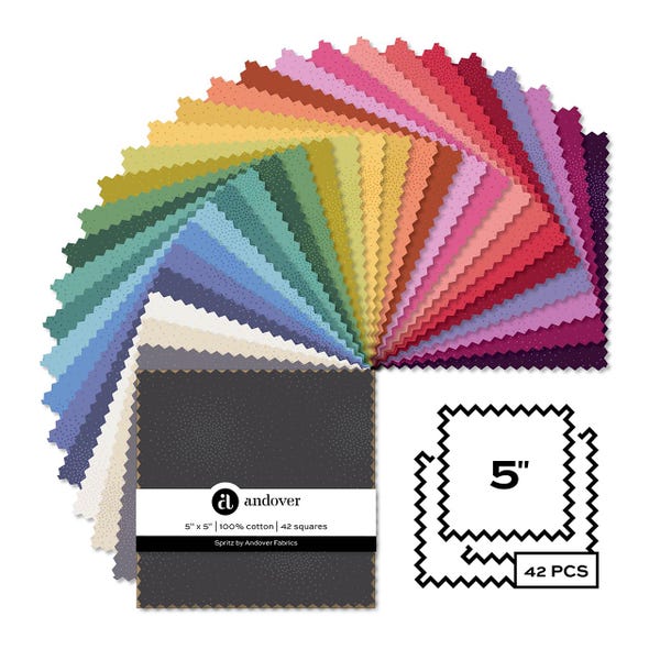 Spritz 2- 5 Inch Squares (Charm Pack) for Andover