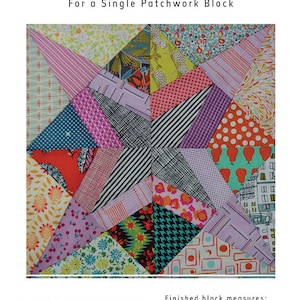 Shooting Star - Tempters  Acrylic Template Set for a Single Patchwork Block by Jen Kingwell