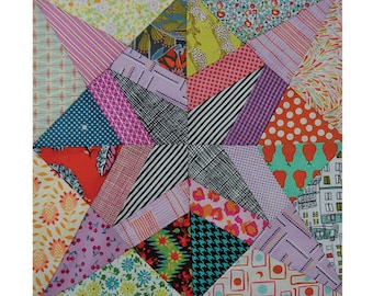 Shooting Star - Tempters  Acrylic Template Set for a Single Patchwork Block by Jen Kingwell