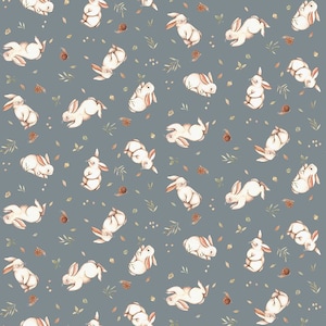 Dear Stella DNS2311 Bunnies in Sage  - Priced/Sold by the Half Yard