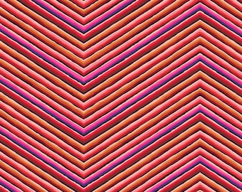 Kaffe Fassett Chevron in Red Fabric in Yardage PWGP090