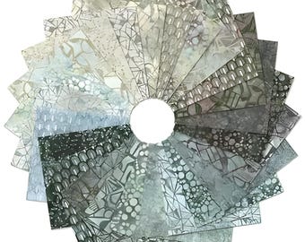 Artisan Batiks Echoes in Stone Roll Up RU-1357-40 | 40 Assorted 2.5 x 44" Strips