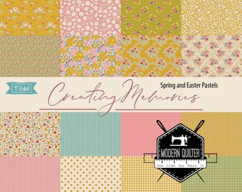 Creating Memories - Spring Fat Quarter Bundle by Tilda  | 16 Prints (9 Cottons/7 Wovens)