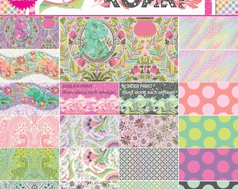 Preorder: Roar! by Tula Pink for Free Spirit | Full Yard Bundle | 21 Prints | Expected in April 2024