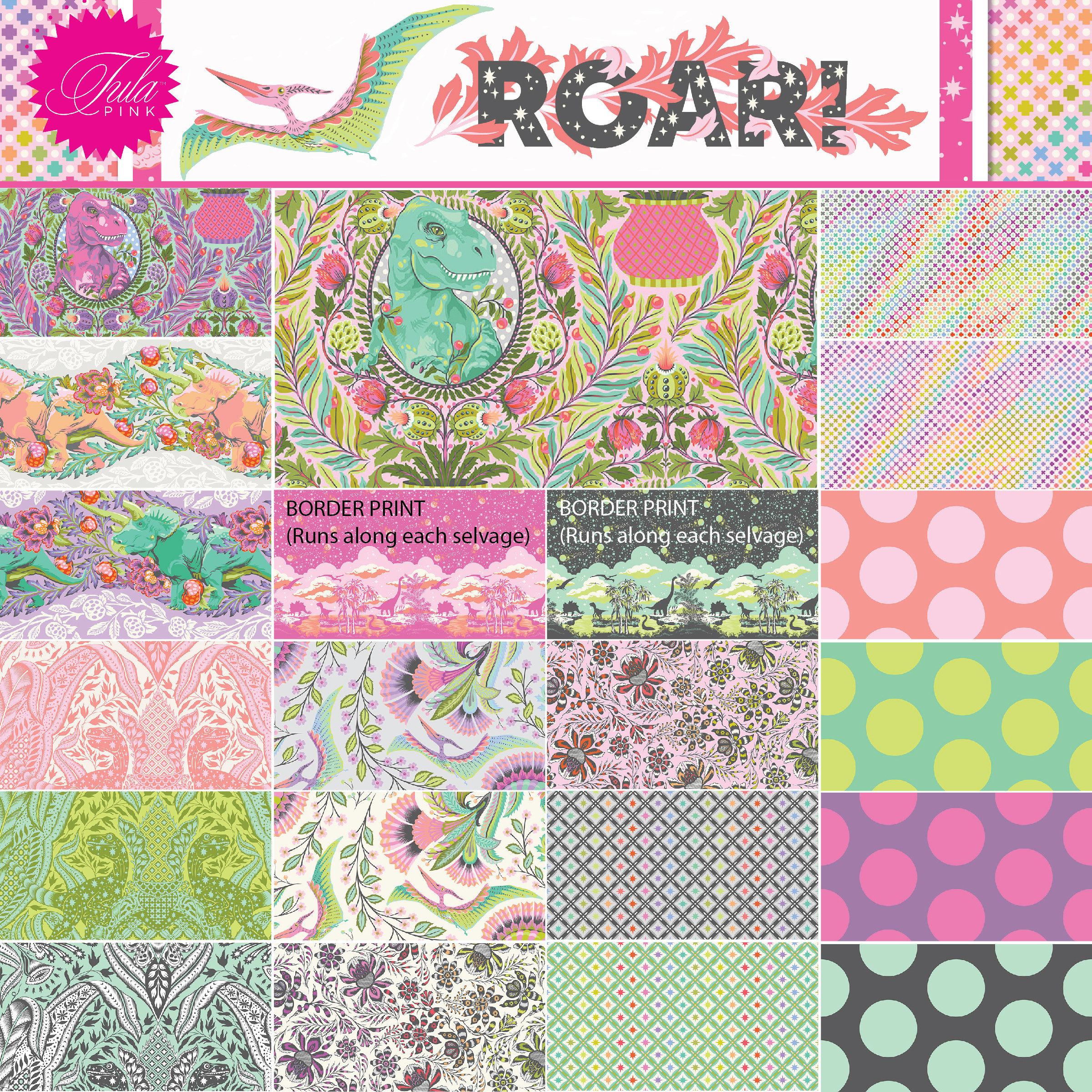 Roar! 10 Squares Reservation | Tula Pink for FreeSpirit Fabrics
