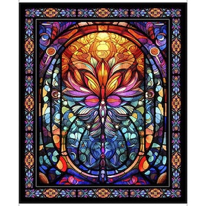 Preorder: Radiant Reflections Stained Glass Window Panel 30393-X 36" x 44" by Quilting Treasures Estimated Arrival April 2024