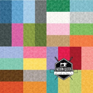 Voorgesneden bedelpakket met retrostiksels van Andover Fabrics (basics, blenders, achtergronden) | 42 geassorteerde vierkanten van 5 inch