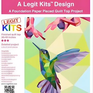 Little Hummer Foundation Quilt Top Projekt - Nur Muster und Foundation Papers