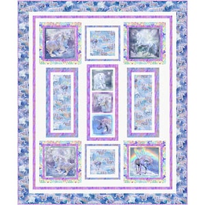 Unicorn Mystique Kit by Quilting Treasures 64" x 77"