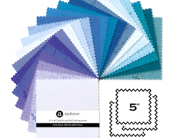 Pre-Order: Dusk Color Camp Blues 5 Inch Squares by Alison Glass for Andover -August 2026