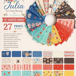 Julia por Crystal Manning para Moda | Pacote com 27 estampas Fat Quarter