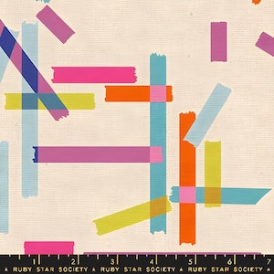 Washi Plus Canvas in Natural RS1106 11Lby Ruby Star | Priced by the Half Yard