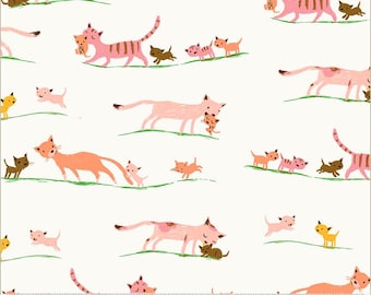 Studio Edit Mother Cats Yardage 40931d-5 by Heather Ross for Windham | Priced by the Half Yard