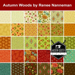 Autumn Woods Charm Pack by Renee Nanneman for Andover Fabrics | 42 Assorted 5&quot; Squares