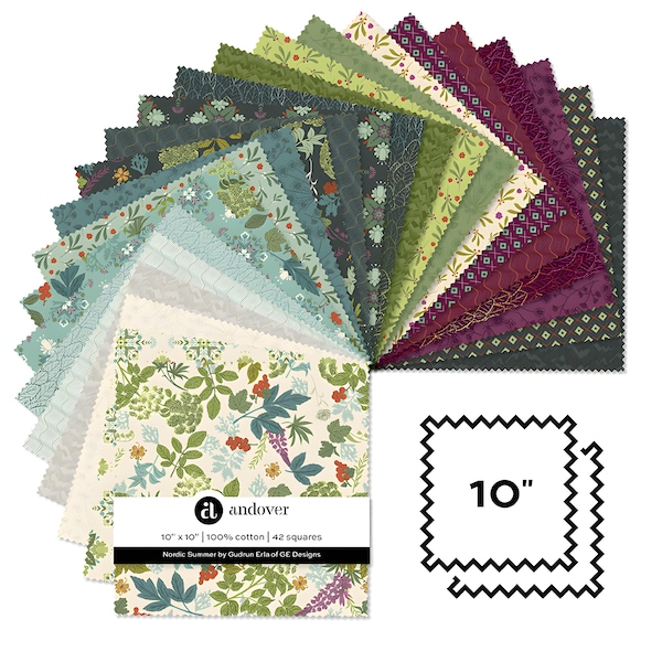 Nordic Summer 10 Inch Squares by GE Designs-Andover July 2026 Pre-Order