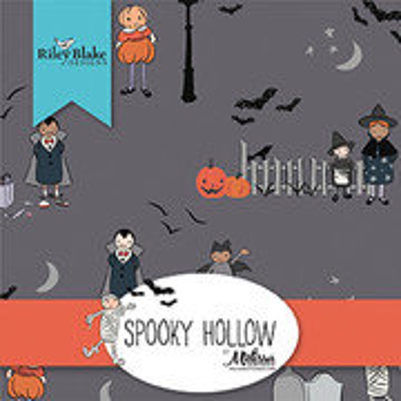 Preorder Spooky Hollow by Melissa Mortenson 24 Pieces Fat Quarter Bundle