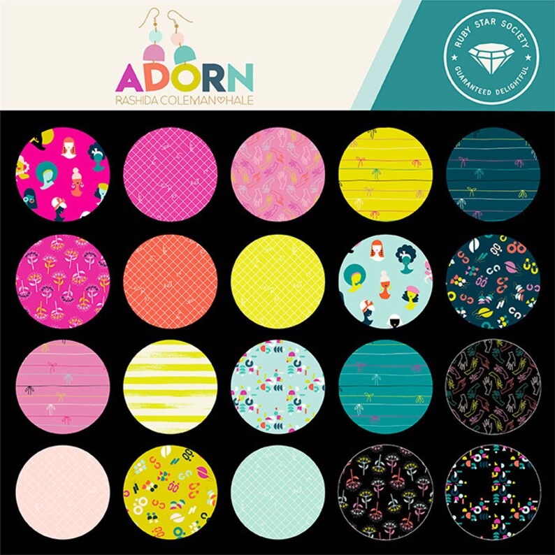 Adorn by Rashida Coleman Hale for Ruby Star Society Half Yard Bundle 30 Pieces image 2