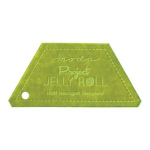 Project Jelly Roll Half Hexi Acrylic Template from Moda