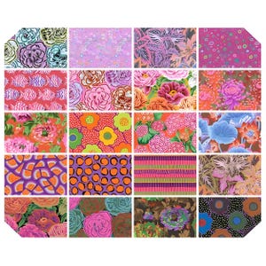 Kaffe Fassett August 2025 Collective 10&quot; Charm Pack (Layer Cake) | Hot Collection | 42 Assorted 10&quot; Squares