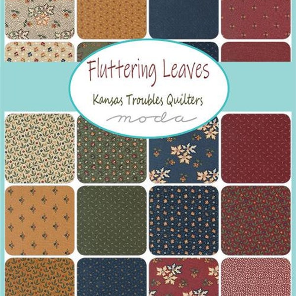 Fluttering Leaves by Kansas Troubles for Moda | Fat Quarter Bundle | 20 Prints