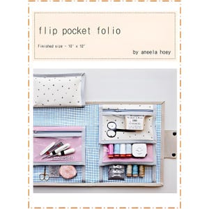 Flip Pocket Folio Pattern by Aneela Hoey (Paper Pattern)