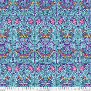 Kaffe Fassett x Original Morris & Co Bluebell in Purple | PWKW004.PURPLE | Priced by the Half Yard