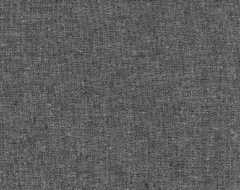 Essex Yarn Dyed Linen - Charcoal E064-1071 von Robert Kaufman - Preis pro halber Meter
