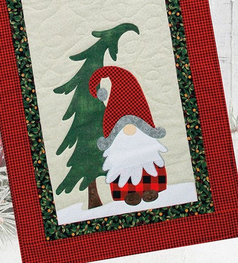 Home with a Gnome Table Runner Pattern image 1