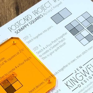 Projet de carte postale n°3 : Scrappy Squares par Lucy Kingwell