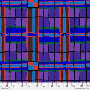 Kaffe Fassett February 2024 | Checkmate PWBM086.BLUE | Priced/Sold in Half Yard Increments