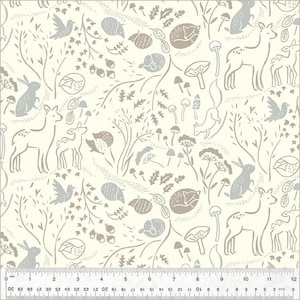 Forest Tales Forest Floor Taupe Yardage 54441-2 (geprijsd per halve meter) by Windham Fabrics