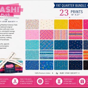 Washi Plus Shop カット済みファットクォーターバンドル by Ruby Star 23種類のプリント
