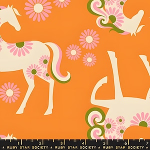 Carousel Linen Canvas by Ruby Star RS0101 15L Burnt Orange | Priced by the Half Yard