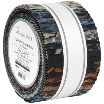 Artisan Batiks Midnight Owls Roll Up (Jelly Roll) RU-1289-40 | 40 Assorted 2.5 x 44" Strips