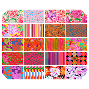 Preorder: Kaffe Fassett 5&quot; Charm Pack in Warm - Feb 2026