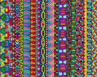 Tiras Geométricas Jazzy Geos 31761-X de QT Fabrics