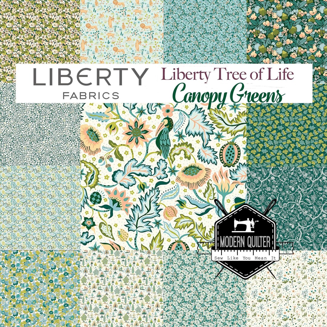 Tree of Life Canopy Greens, Liberty Fabrics, 10 inch Stacker, 42 pieces (Copy) main image 0