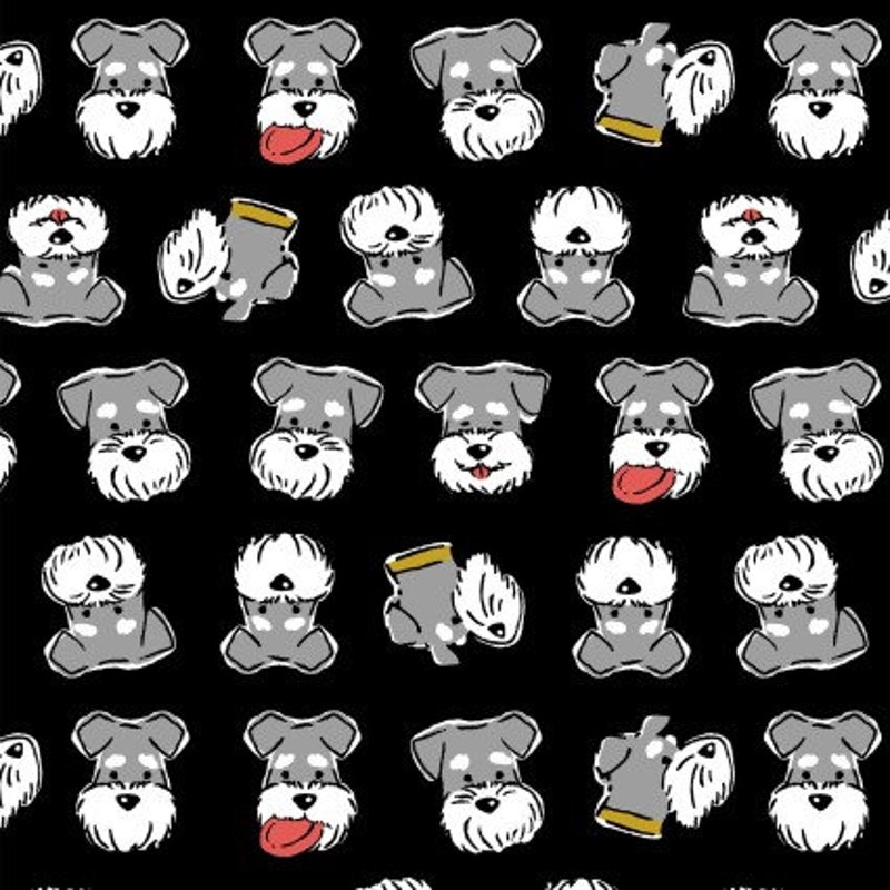 Cartoon Schnauzer Quilted Washer and Dryer Cover NCU0NNT1686