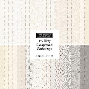 Itty Bitty Background Gatherings Layer Cake by Primitive Gatherings for Moda  49280LC | 42 Assorted 10&quot; Squares