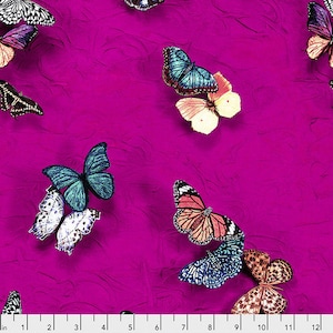 Chrysalis Diapause Medium Butterfly (PWSW010.magenta) - Priced/Sold by the Half Yard