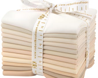 Kona® Cotton, Not Quite White Palette Precut Fat Quarter Bundle | FQ-909-12 solids