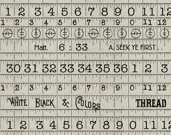 She who Sews by J. Wecker Fitsch Vintage tape grijs C11331-grijs - per stuk geprijst - doorlopend gesneden