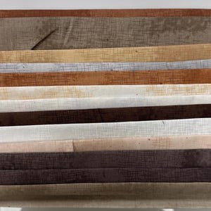 Paquete de telas de lino para patchwork, 100% algodón, 15 estampados.