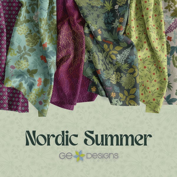 Preorder: Nordic Summer Fat Quarter Bundle of 24 by GE Designs-Andover-July 2026