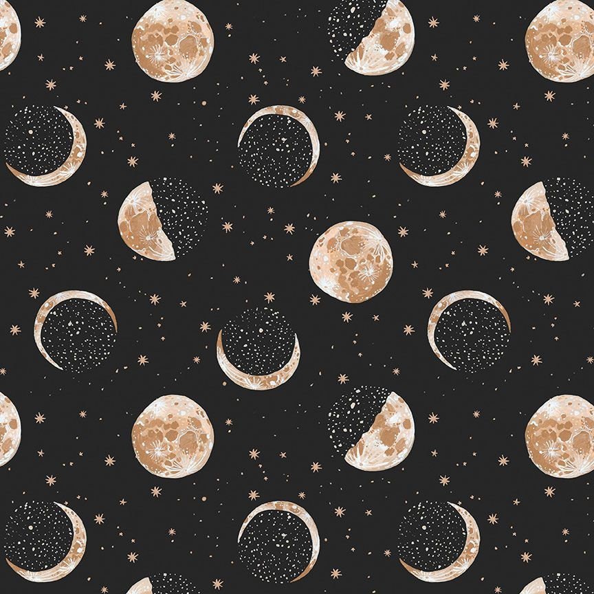 Moon Phases by Dear Stella in the Color Peat DRR2597- Priced/sold