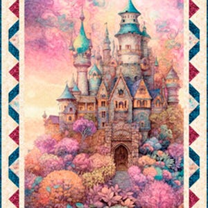 Enchanted Fairy Castle Wall Kit by Quilting Treasures | Finished Size = 29" x 47"